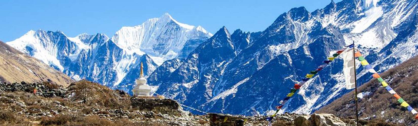 Langtang valley with Langtang Lirung in the background